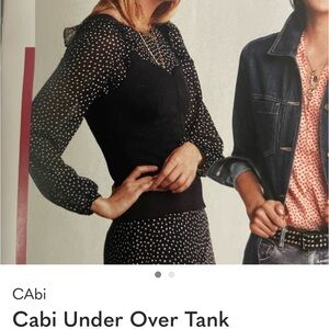 CAbi Black tank with adjustable straps.